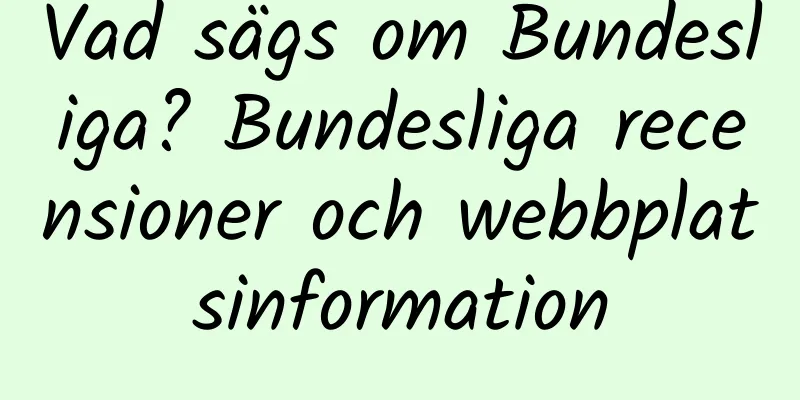 Vad sägs om Bundesliga? Bundesliga recensioner och webbplatsinformation