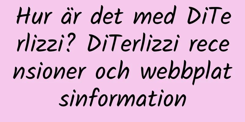 Hur är det med DiTerlizzi? DiTerlizzi recensioner och webbplatsinformation
