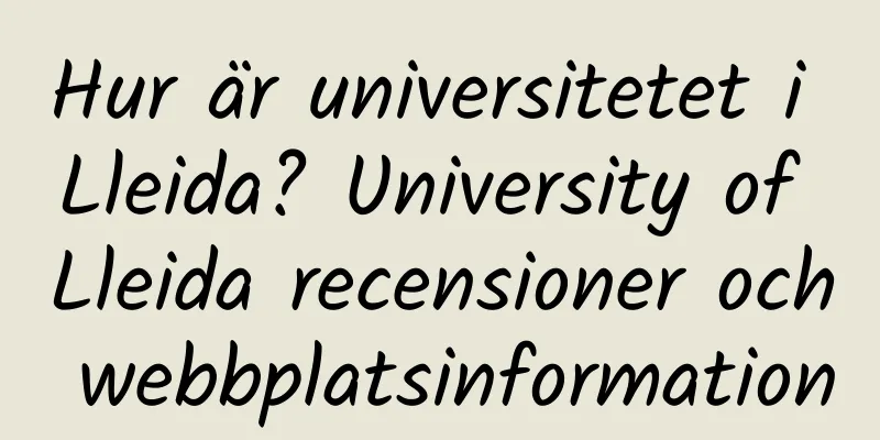Hur är universitetet i Lleida? University of Lleida recensioner och webbplatsinformation