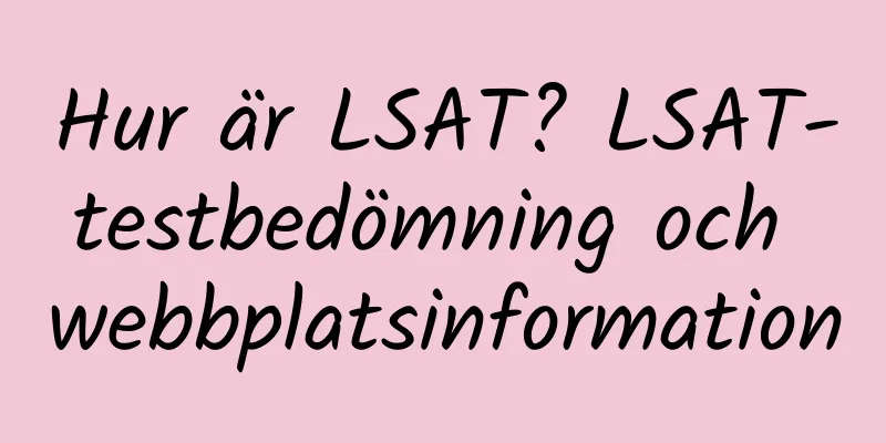 Hur är LSAT? LSAT-testbedömning och webbplatsinformation