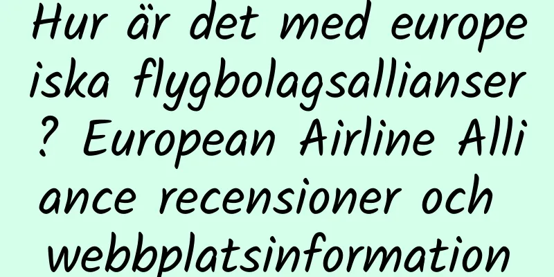 Hur är det med europeiska flygbolagsallianser? European Airline Alliance recensioner och webbplatsinformation