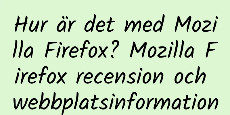 Hur är det med Mozilla Firefox? Mozilla Firefox recension och webbplatsinformation