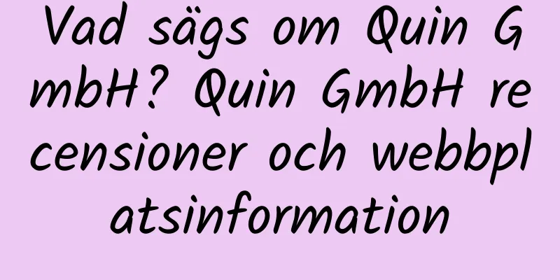 Vad sägs om Quin GmbH? Quin GmbH recensioner och webbplatsinformation