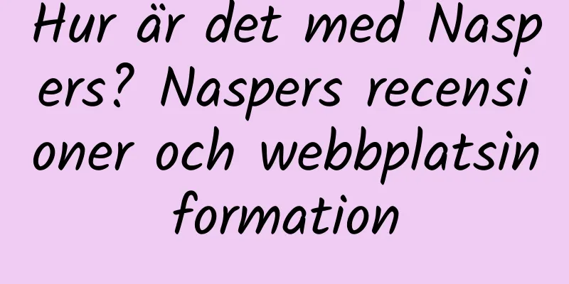Hur är det med Naspers? Naspers recensioner och webbplatsinformation