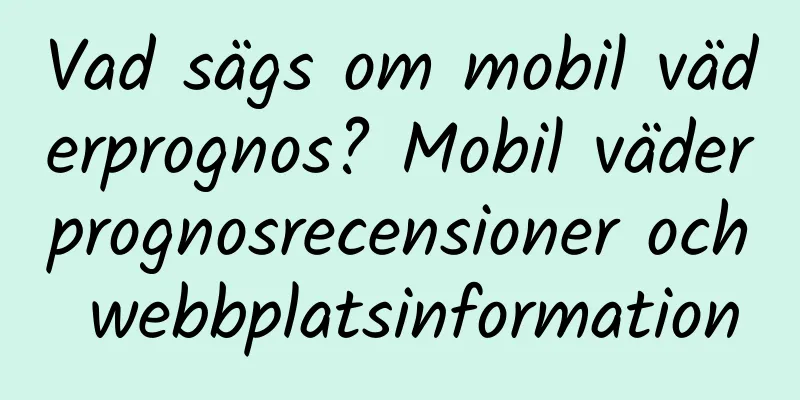 Vad sägs om mobil väderprognos? Mobil väderprognosrecensioner och webbplatsinformation
