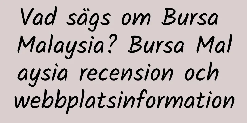 Vad sägs om Bursa Malaysia? Bursa Malaysia recension och webbplatsinformation