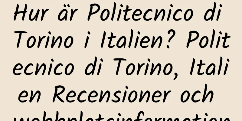 Hur är Politecnico di Torino i Italien? Politecnico di Torino, Italien Recensioner och webbplatsinformation