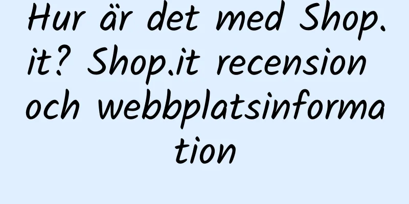 Hur är det med Shop.it? Shop.it recension och webbplatsinformation