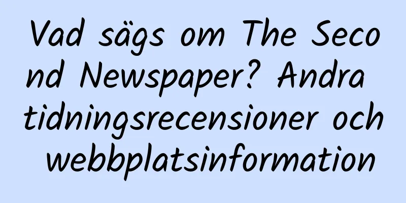 Vad sägs om The Second Newspaper? Andra tidningsrecensioner och webbplatsinformation