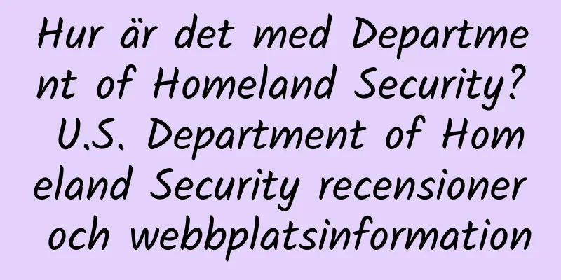 Hur är det med Department of Homeland Security? U.S. Department of Homeland Security recensioner och webbplatsinformation