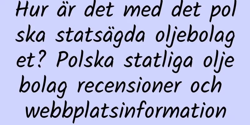 Hur är det med det polska statsägda oljebolaget? Polska statliga oljebolag recensioner och webbplatsinformation