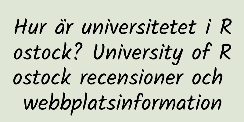 Hur är universitetet i Rostock? University of Rostock recensioner och webbplatsinformation