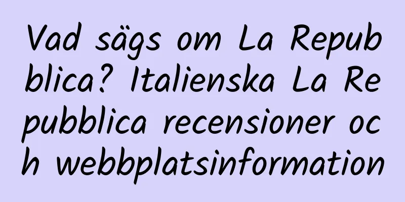 Vad sägs om La Repubblica? Italienska La Repubblica recensioner och webbplatsinformation