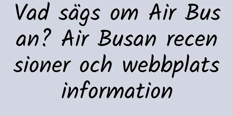 Vad sägs om Air Busan? Air Busan recensioner och webbplatsinformation