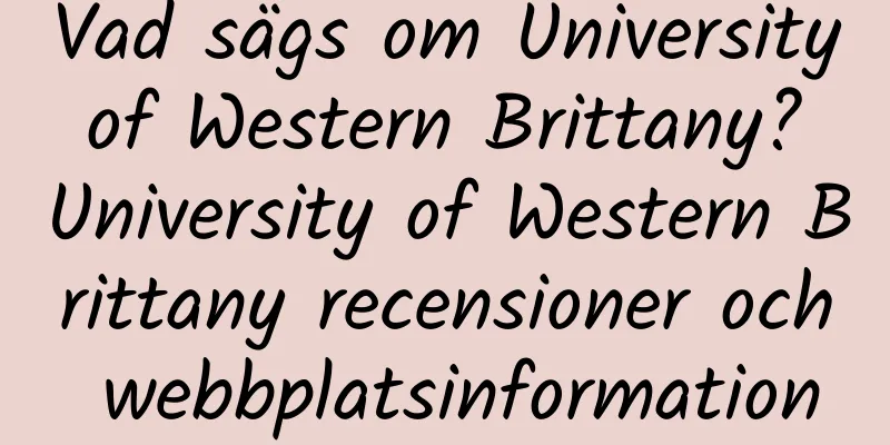 Vad sägs om University of Western Brittany? University of Western Brittany recensioner och webbplatsinformation