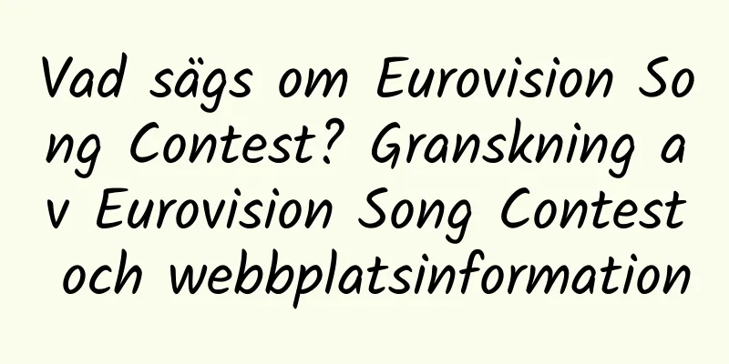 Vad sägs om Eurovision Song Contest? Granskning av Eurovision Song Contest och webbplatsinformation