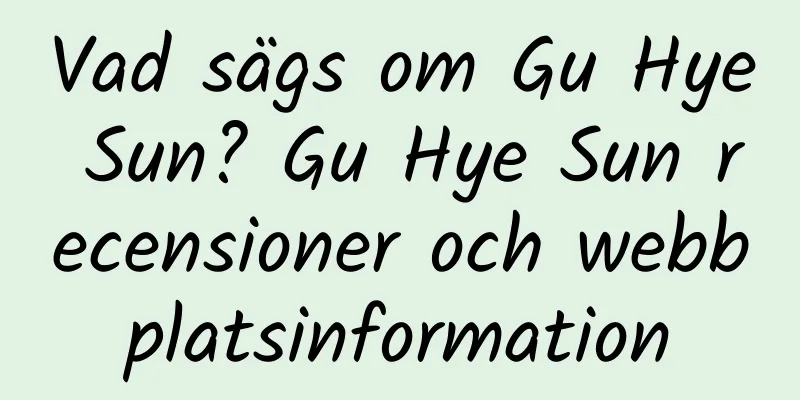 Vad sägs om Gu Hye Sun? Gu Hye Sun recensioner och webbplatsinformation