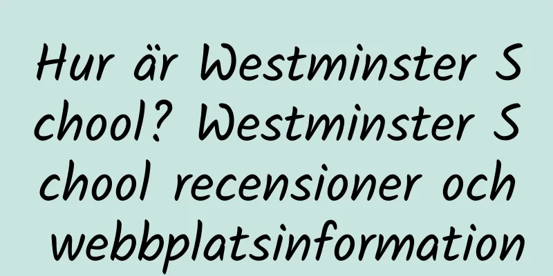 Hur är Westminster School? Westminster School recensioner och webbplatsinformation