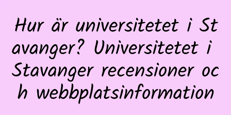 Hur är universitetet i Stavanger? Universitetet i Stavanger recensioner och webbplatsinformation