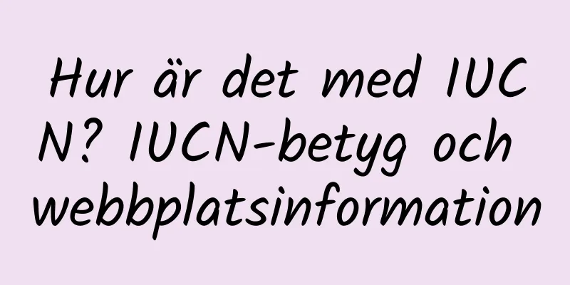 Hur är det med IUCN? IUCN-betyg och webbplatsinformation