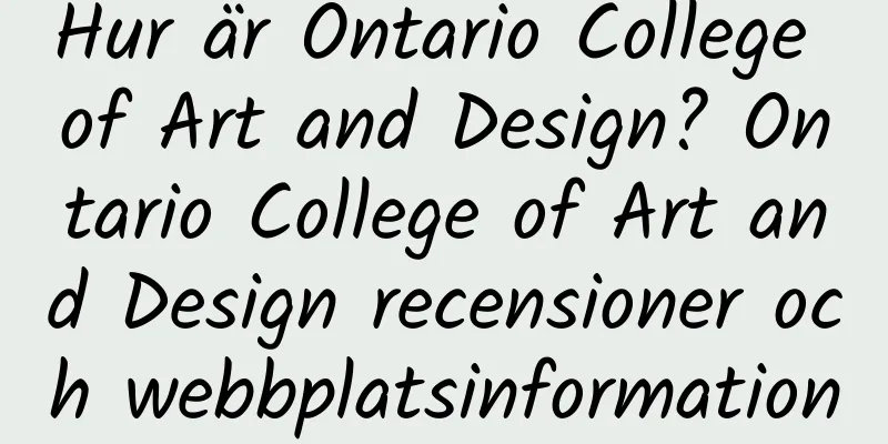 Hur är Ontario College of Art and Design? Ontario College of Art and Design recensioner och webbplatsinformation