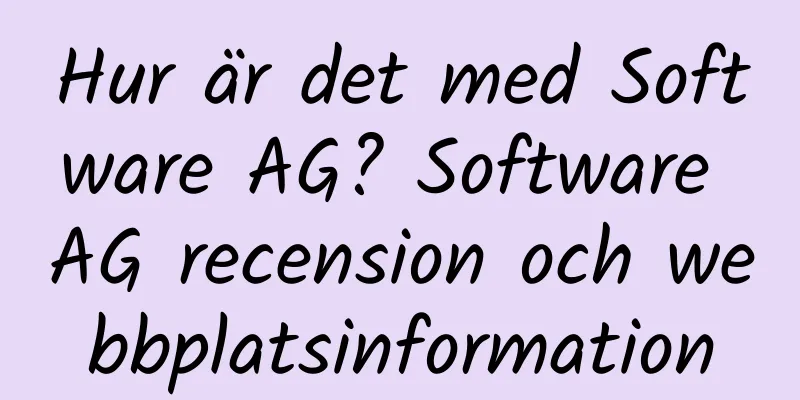 Hur är det med Software AG? Software AG recension och webbplatsinformation