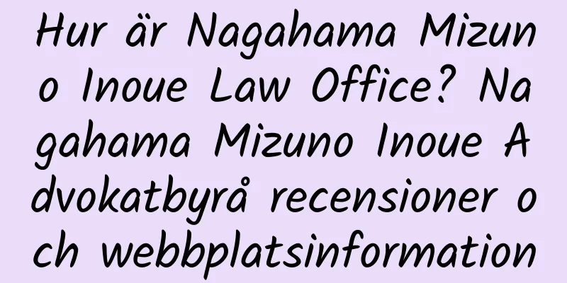 Hur är Nagahama Mizuno Inoue Law Office? Nagahama Mizuno Inoue Advokatbyrå recensioner och webbplatsinformation