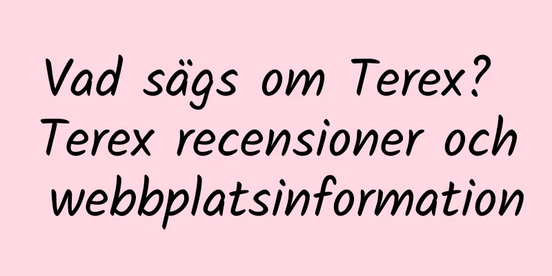 Vad sägs om Terex? Terex recensioner och webbplatsinformation
