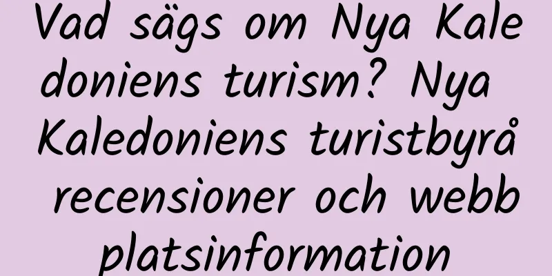 Vad sägs om Nya Kaledoniens turism? Nya Kaledoniens turistbyrå recensioner och webbplatsinformation