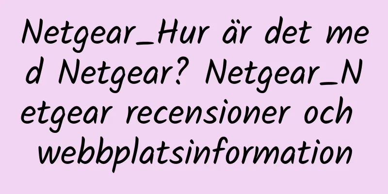 Netgear_Hur är det med Netgear? Netgear_Netgear recensioner och webbplatsinformation