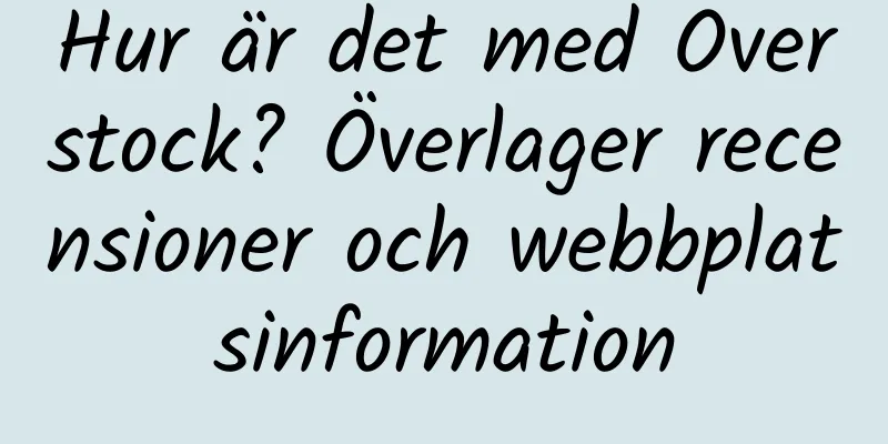 Hur är det med Overstock? Överlager recensioner och webbplatsinformation