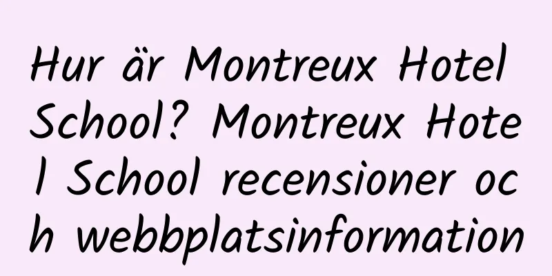 Hur är Montreux Hotel School? Montreux Hotel School recensioner och webbplatsinformation