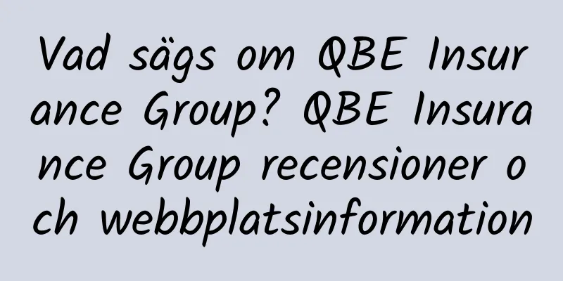Vad sägs om QBE Insurance Group? QBE Insurance Group recensioner och webbplatsinformation