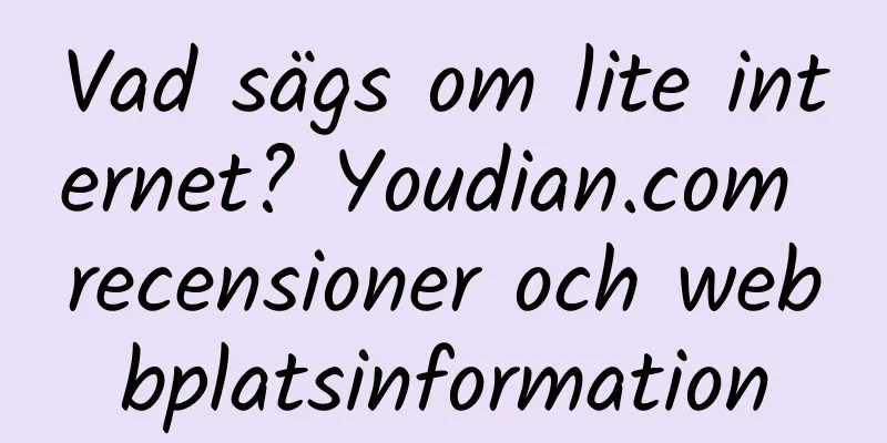 Vad sägs om lite internet? Youdian.com recensioner och webbplatsinformation