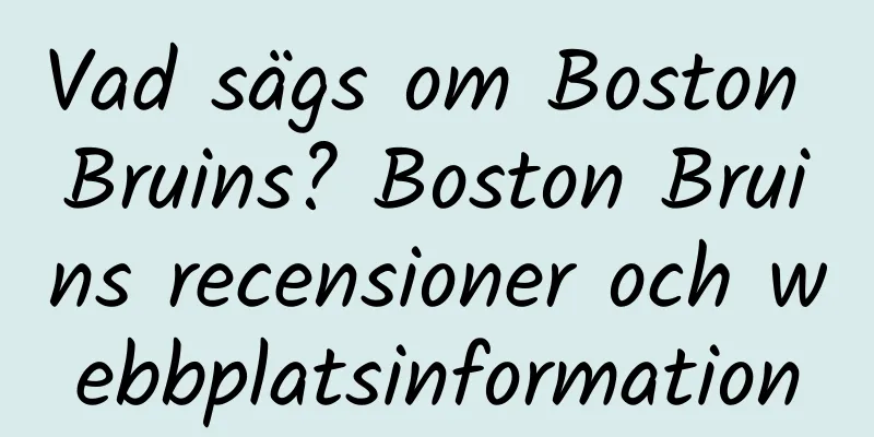 Vad sägs om Boston Bruins? Boston Bruins recensioner och webbplatsinformation