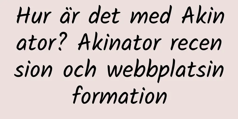 Hur är det med Akinator? Akinator recension och webbplatsinformation