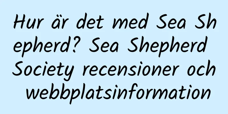 Hur är det med Sea Shepherd? Sea Shepherd Society recensioner och webbplatsinformation
