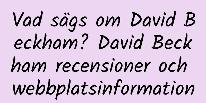 Vad sägs om David Beckham? David Beckham recensioner och webbplatsinformation
