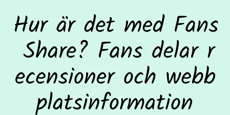 Hur är det med Fans Share? Fans delar recensioner och webbplatsinformation