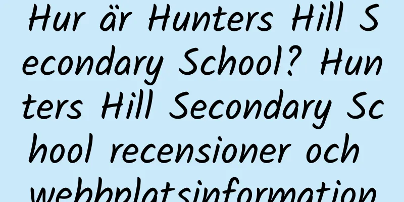 Hur är Hunters Hill Secondary School? Hunters Hill Secondary School recensioner och webbplatsinformation