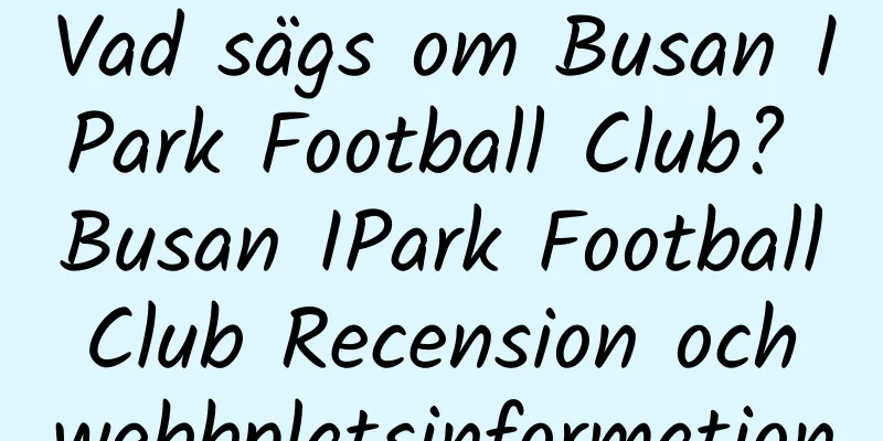 Vad sägs om Busan IPark Football Club? Busan IPark Football Club Recension och webbplatsinformation