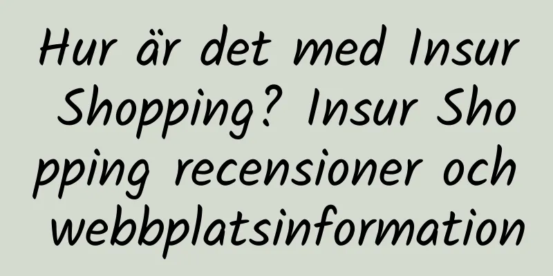 Hur är det med Insur Shopping? Insur Shopping recensioner och webbplatsinformation