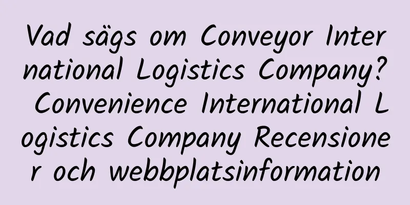 Vad sägs om Conveyor International Logistics Company? Convenience International Logistics Company Recensioner och webbplatsinformation