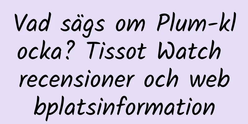 Vad sägs om Plum-klocka? Tissot Watch recensioner och webbplatsinformation