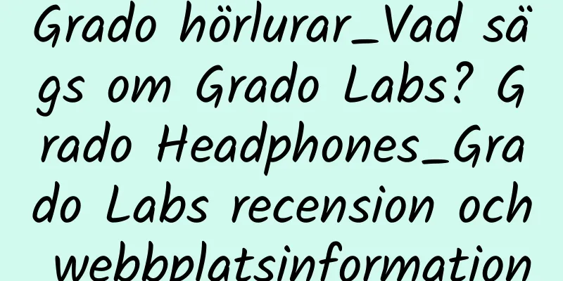 Grado hörlurar_Vad sägs om Grado Labs? Grado Headphones_Grado Labs recension och webbplatsinformation