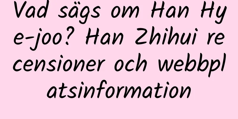 Vad sägs om Han Hye-joo? Han Zhihui recensioner och webbplatsinformation