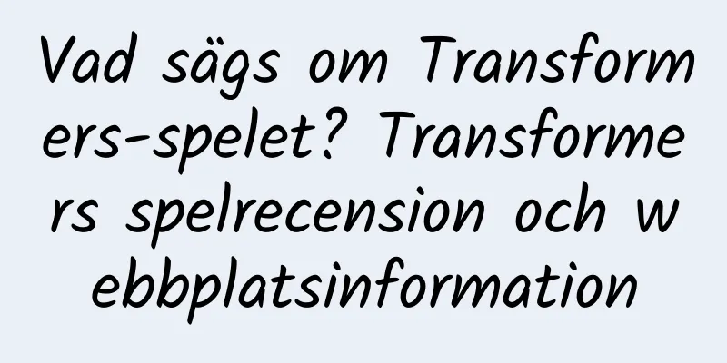 Vad sägs om Transformers-spelet? Transformers spelrecension och webbplatsinformation