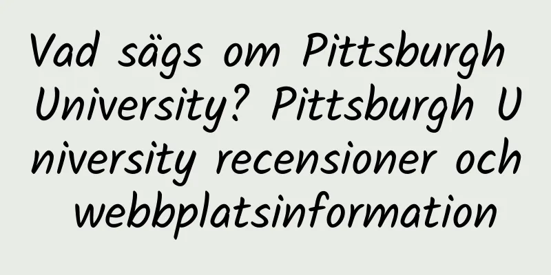 Vad sägs om Pittsburgh University? Pittsburgh University recensioner och webbplatsinformation