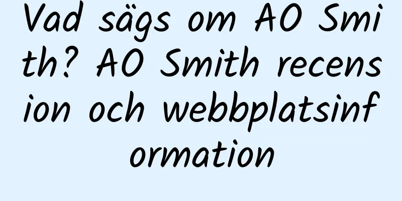 Vad sägs om AO Smith? AO Smith recension och webbplatsinformation