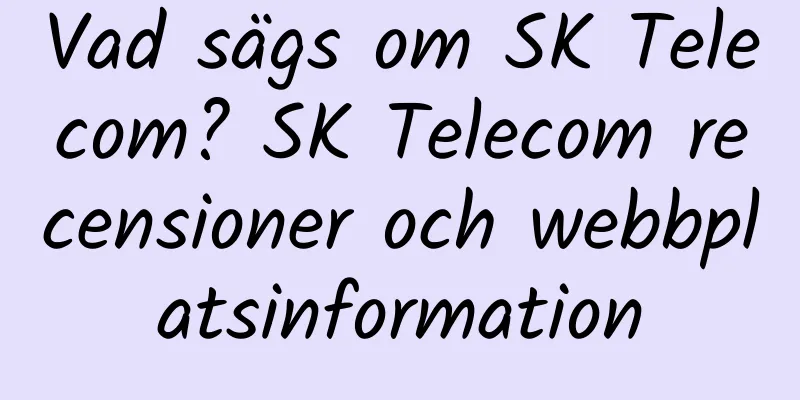 Vad sägs om SK Telecom? SK Telecom recensioner och webbplatsinformation